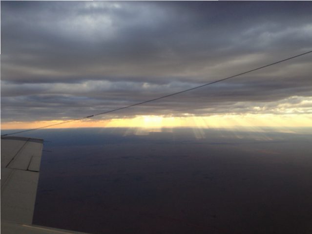 View from 10 seater chartered plane from Tennant Creek back to Alice Springs