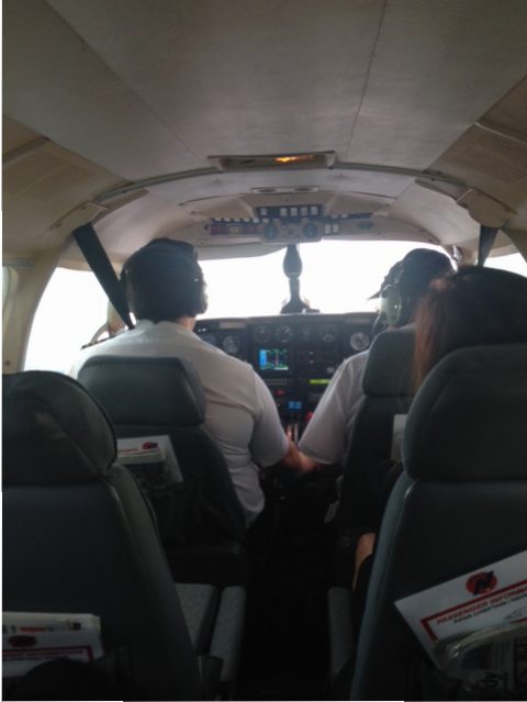 Inside 10 seater chartered plane from Tennant Creek back to Alice Springs